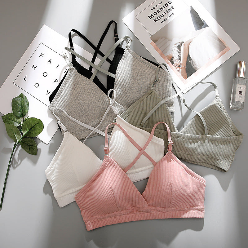 French Triangle Cup Bralette – One-Size Lightweight Acrylic Lingerie for Women