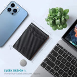 Wallet for Men Slim – Genuine Leather RFID Blocking Credit Card Holder with Money Clip
