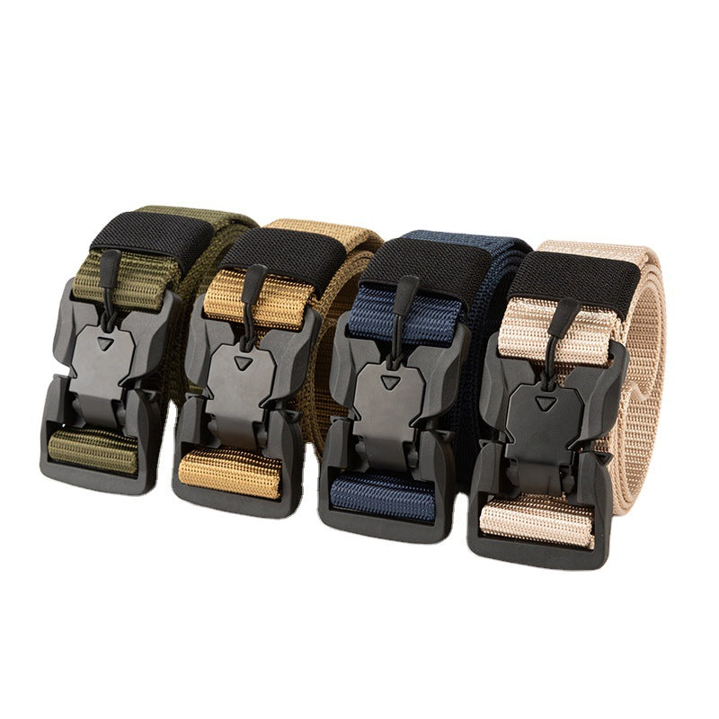 Men’s Magnetic Buckle Tactical Belt – Outdoor-Ready Utility Gear | Style Haven