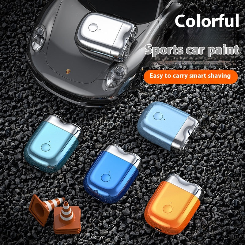 Portable Rotary Dual Ring Electric Shaver – Mini Rechargeable Pocket Razor