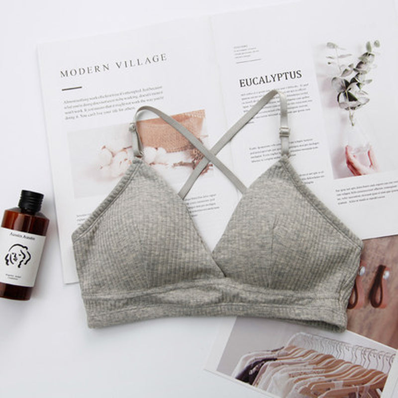 French Triangle Cup Bralette – One-Size Lightweight Acrylic Lingerie for Women
