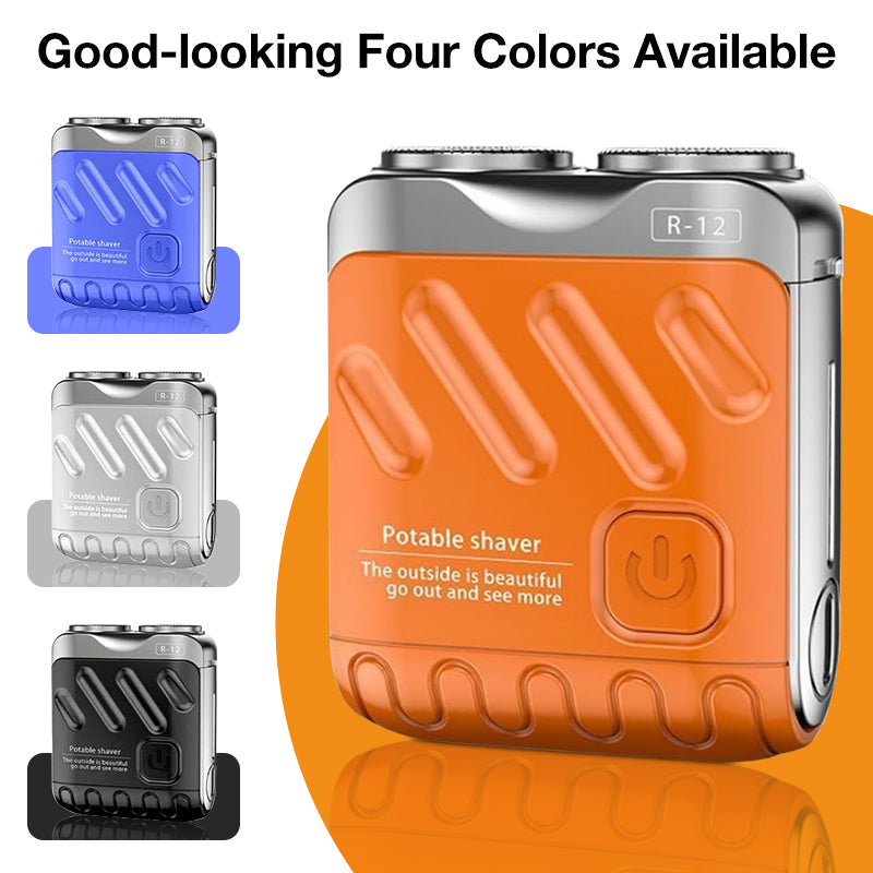 Portable Rotary Dual Ring Electric Shaver – Mini Rechargeable Pocket Razor