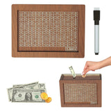 Saving Challenge Wooden Money Box – Reusable Decorative Retro Cash & Coin Bank
