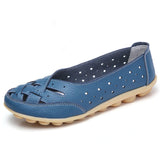 Shoes Women 2025 Soft Leather Shoes White Women'S Loafer Slip on Flats Zapatos De Mujer Flat Shoes Women Casual Footwear Female