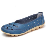 Shoes Women 2025 Soft Leather Shoes White Women'S Loafer Slip on Flats Zapatos De Mujer Flat Shoes Women Casual Footwear Female