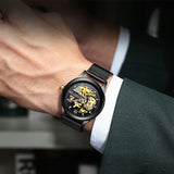 Luxury Luminous Skeletal Mechanical Watch – Waterproof Steel Band | Transparent Dial Style | Style Haven