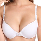 Solid Color Lace Bra for Women – Non-Padded Wire Bra with Elegant Lace Detail | Style Haven