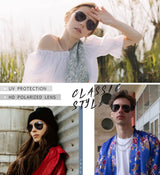 Polarized Aviator Sunglasses – Classic Unisex Mirrored UV Protection Eyewear