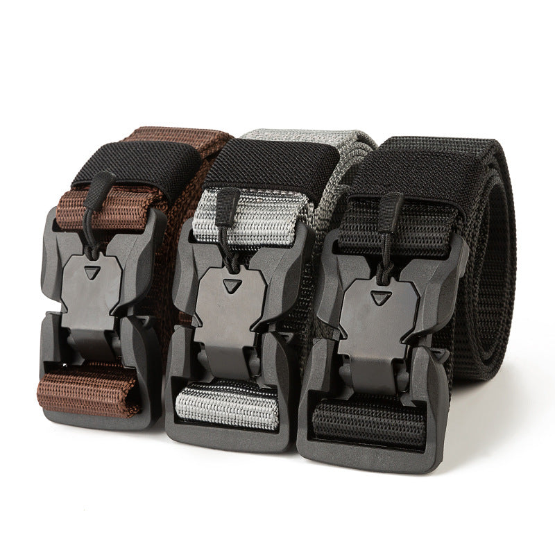 Men’s Magnetic Buckle Tactical Belt – Outdoor-Ready Utility Gear | Style Haven